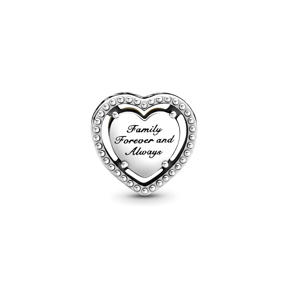 Pandora Moments Áttört szív és családfa ezüst charm