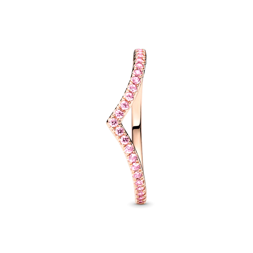 Pandora Pandora Timeless rózsaszín csillogó kívánság rozé arany gyűrű