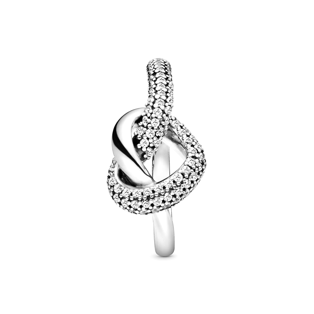 Pandora Összefonódó szív ezüst gyűrű