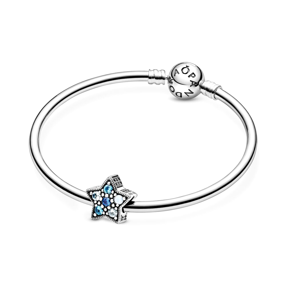 Pandora Moments Fényes csillag ezüst charm