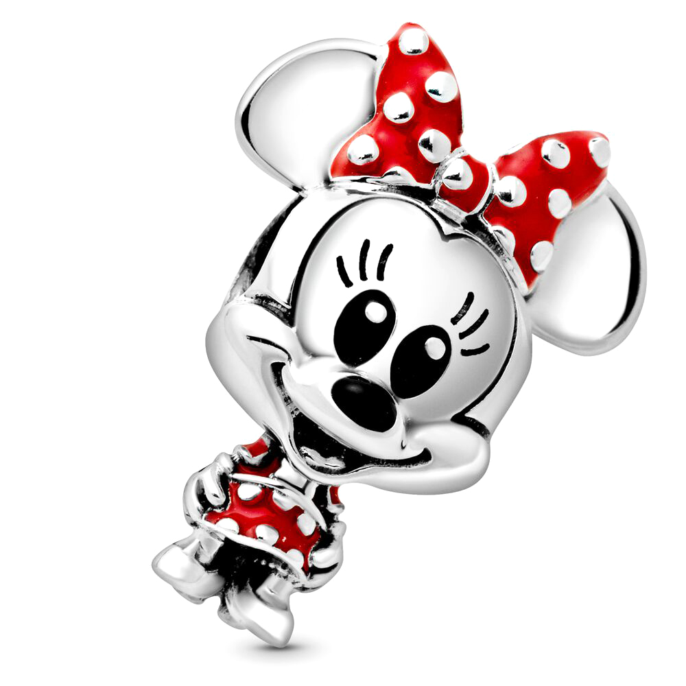 Pandora Moments Disney Minnie egér pöttyös ruha és masni ezüst charm
