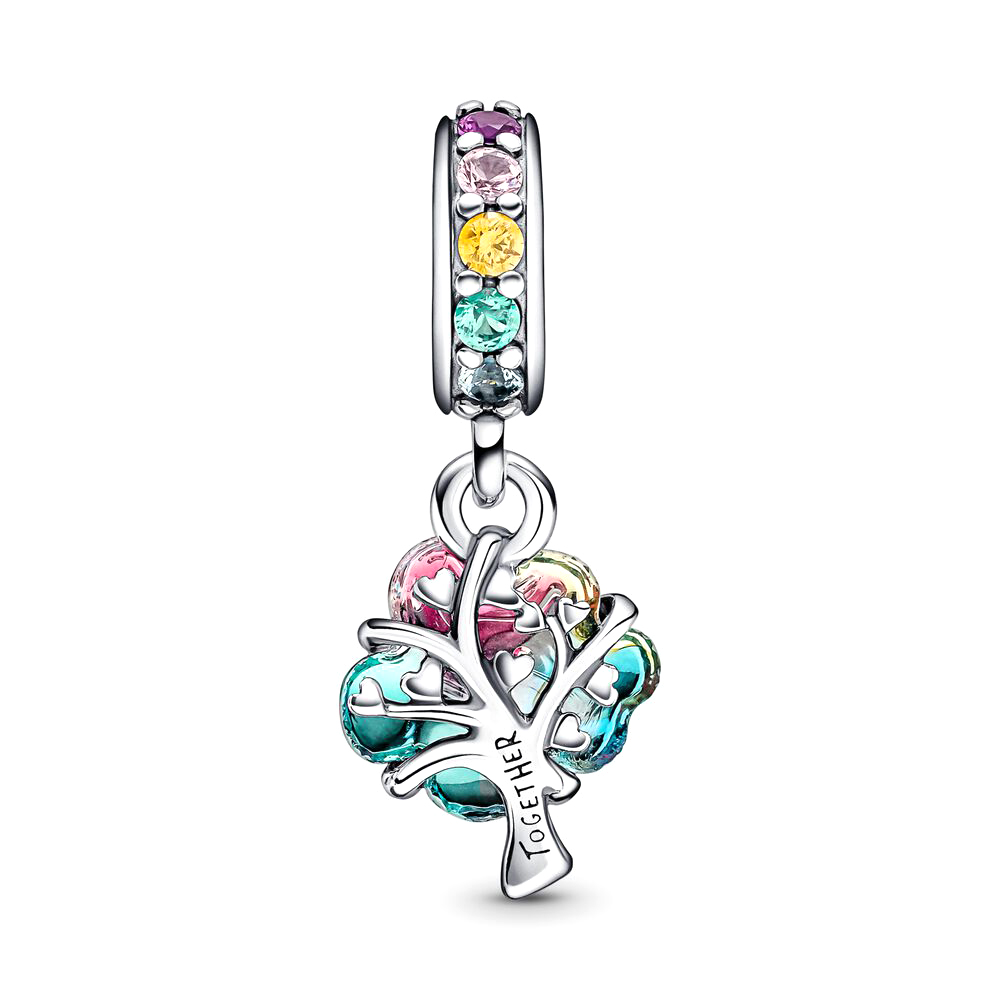 Pandora Moments Összetartozás fája muranói üveg ezüst charm