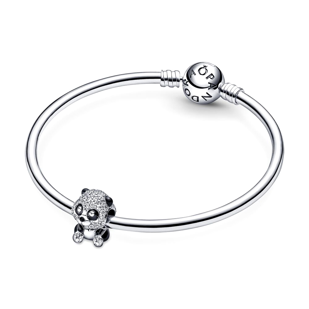 Pandora Moments Csillogó cuki panda ezüst charm