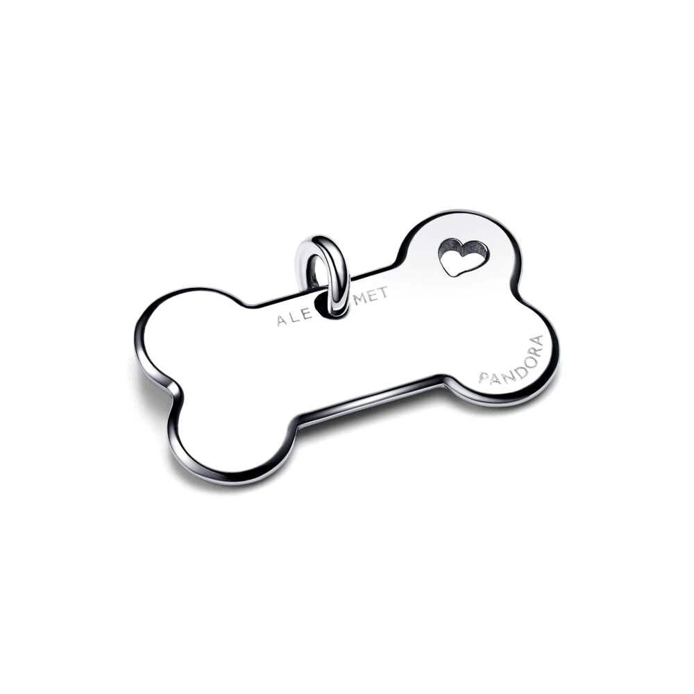 Pandora Gravírozható kutyacsont ezüst nyakörvcímke
