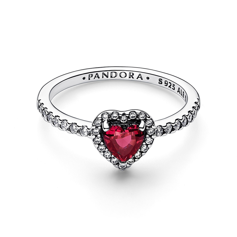 Pandora Piros szív Ezüst Gyűrű