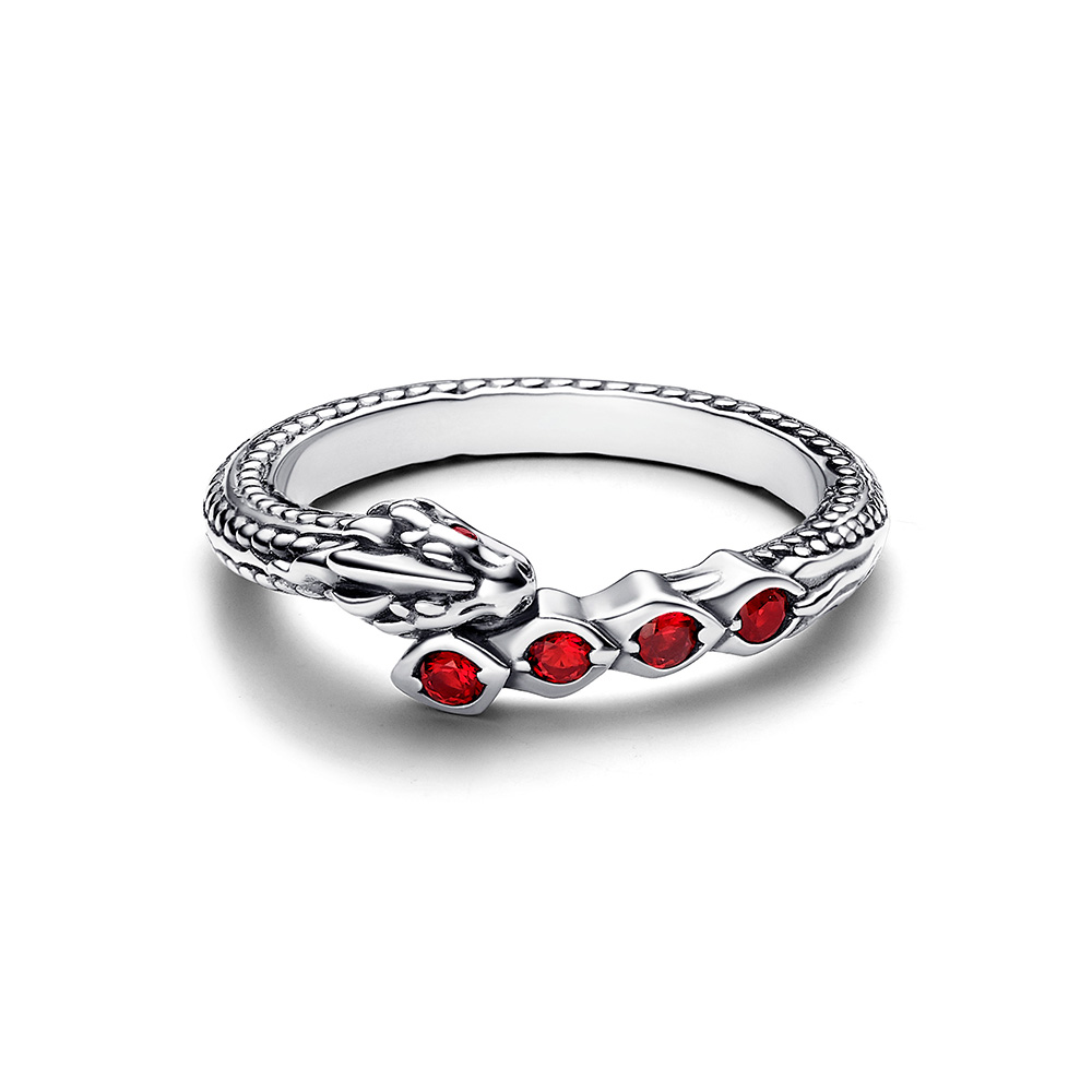 Pandora Trónok harca sárkány szikrázó ezüst gyűrű