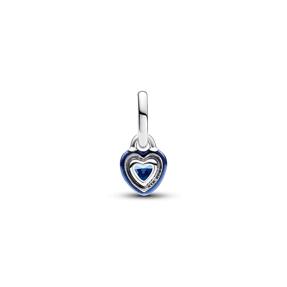 Pandora ME kék csakra szív mini függő ezüst charm