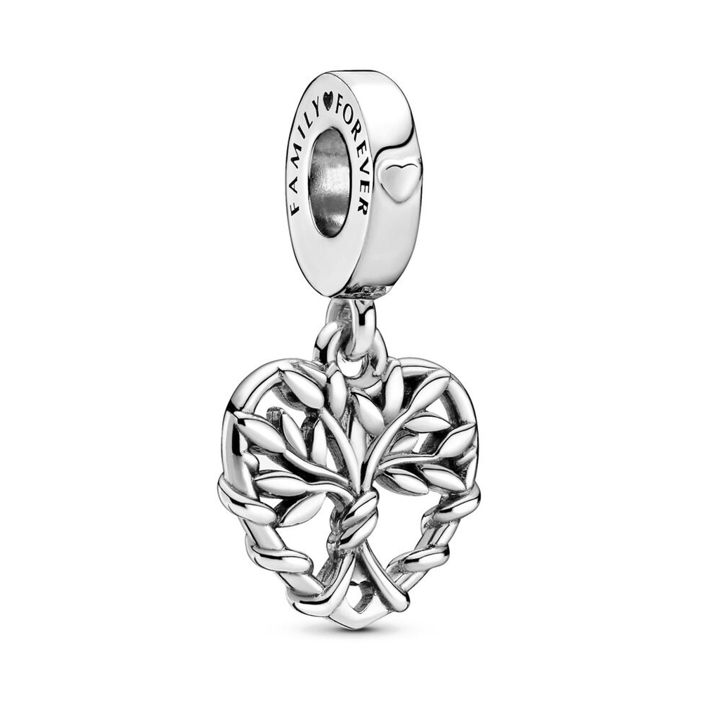 Pandora Moments Szív családfa ezüst függő charm