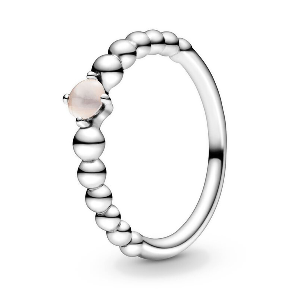 Pandora Füstös rózsaszín gyöngyös ezüst gyűrű