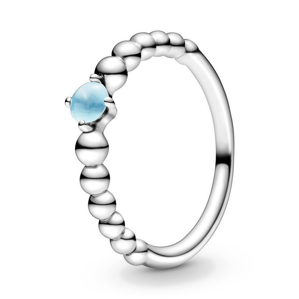 Pandora Égkék gyöngyös ezüst gyűrű