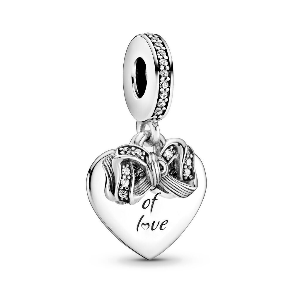 Pandora Moments Masni és szív alakú ezüst függő charm
