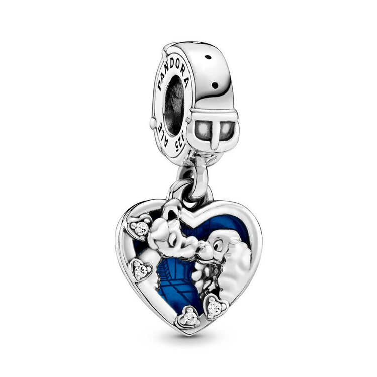 Pandora Moments Disney Susi és Tekergő szív ezüst függő charm
