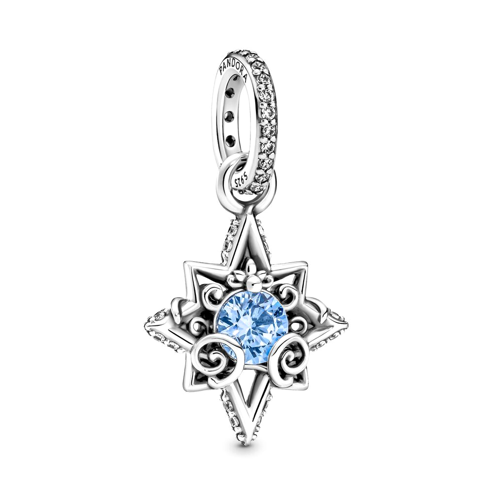 Pandora ezüst Disney, Hamupipőke kék csillag ezüst medál