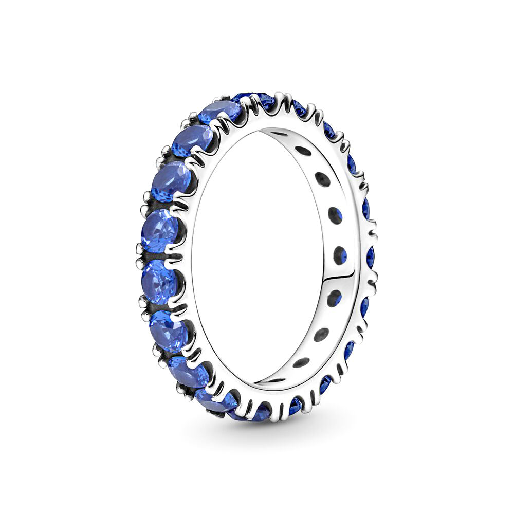 Pandora Szikrázó kék köves ezüst gyűrű