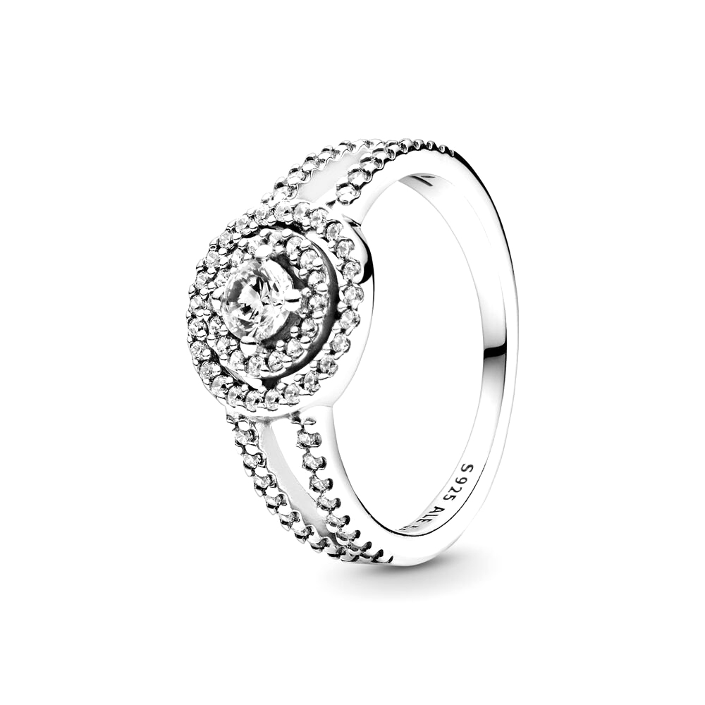 Pandora Szikrázó dupla glória ezüst gyűrű