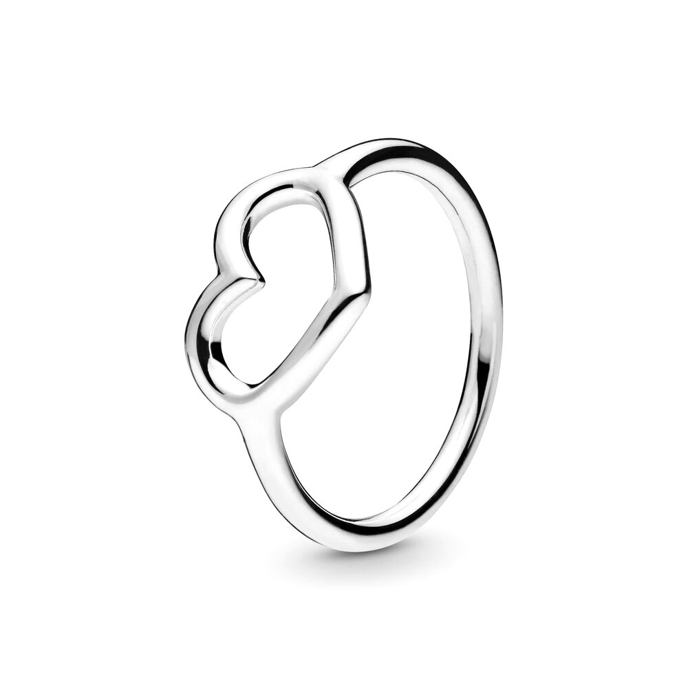Pandora Fényes szív ezüst gyűrű
