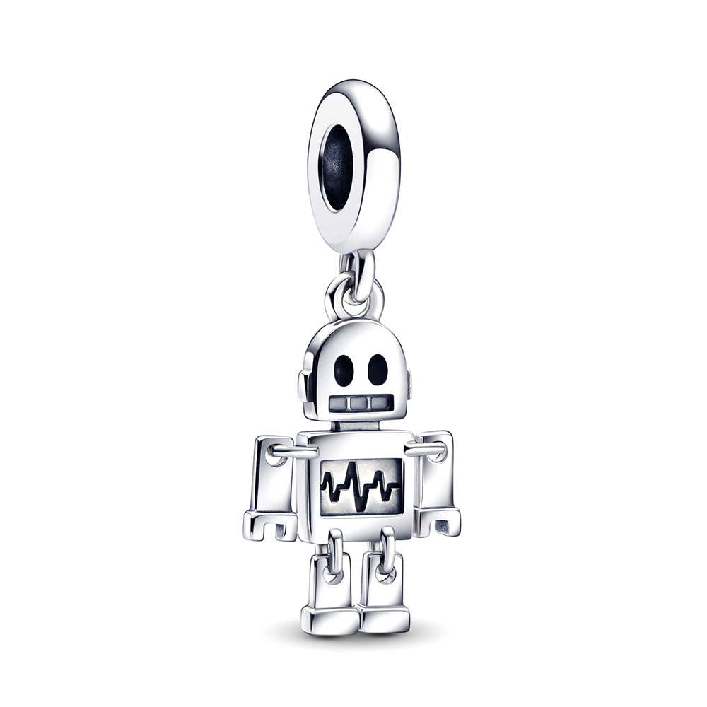 Pandora Moments Bestie Bot robot függő Ezüst Charm