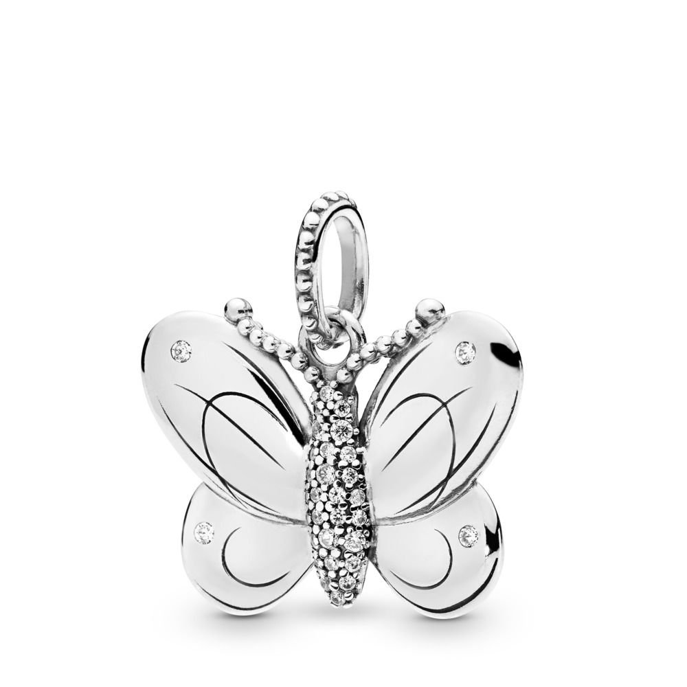 Pandora Elragadó pillangó ezüst medál